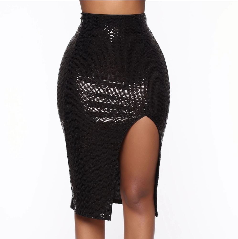 Sequins midi skirt